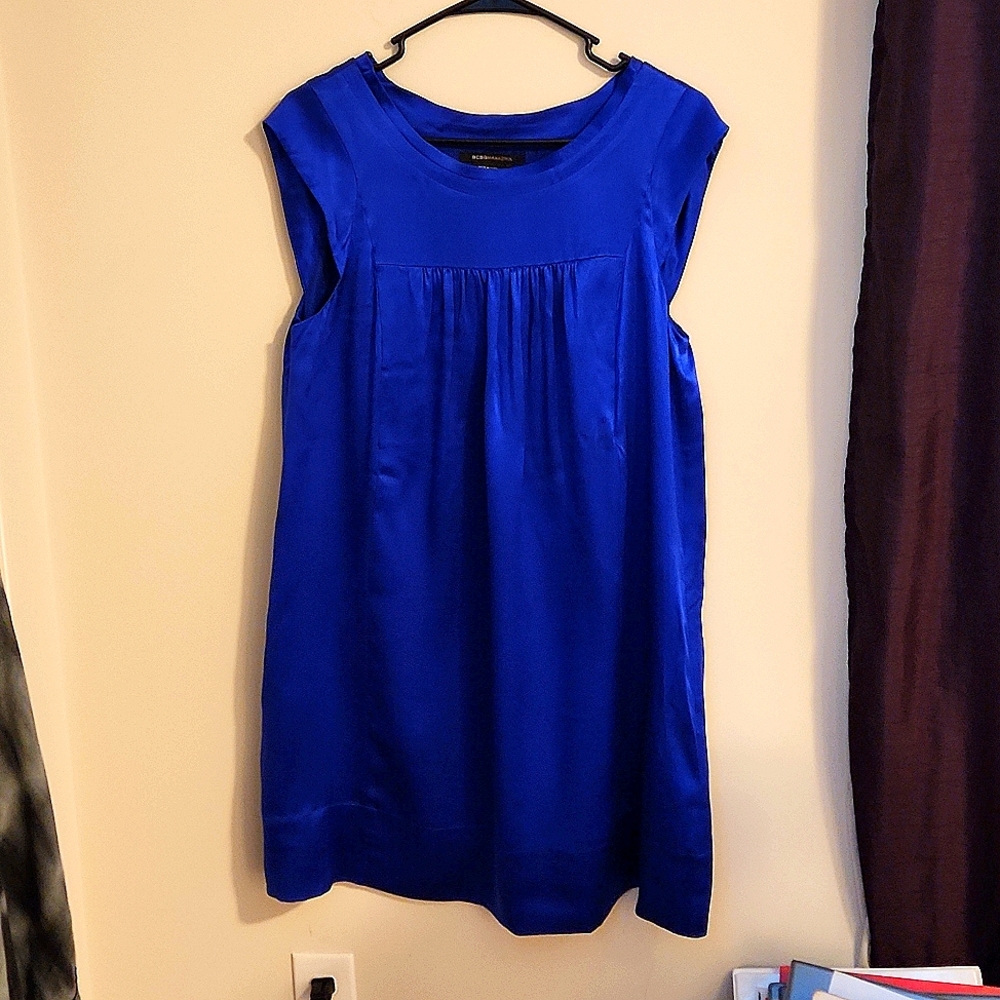 Blue Satin Dress